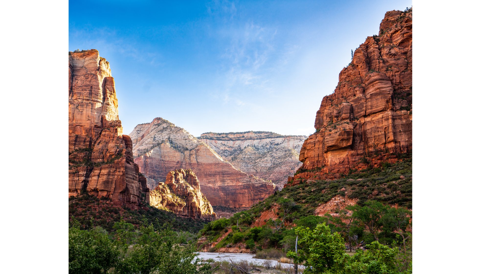 Zion National Park towering cliffs